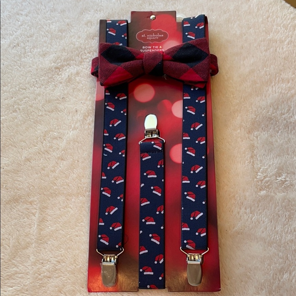St. Nicholas Square Pre-Tied Bow Tie & Suspenders
